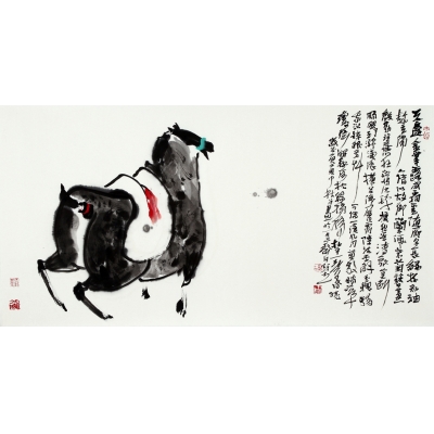 白野夫《天边金掌露成霜》_水墨_绘画_书画_艺术创客网